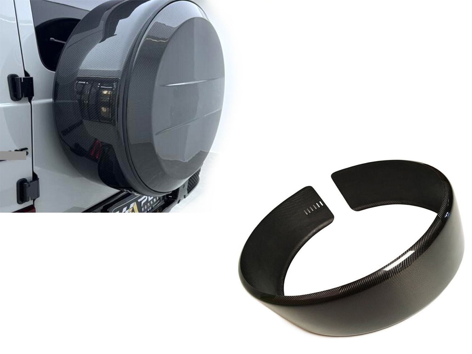 Mercedes-Benz W463A G-Wagon Rear Spare Tire Carbon Fiber Ring Cover